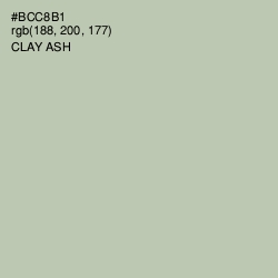 #BCC8B1 - Clay Ash Color Image